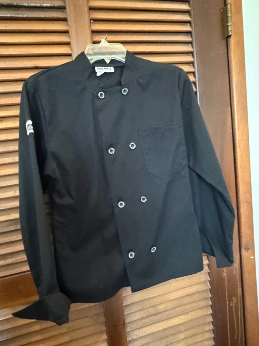 Unbranded Black Double-Breasted Chef Jacket